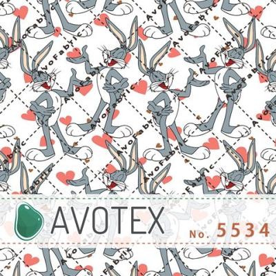 China [Fabric Design] 5534 Viable Rabbit Printed Liverpool Ball Cloth DBP Scuba Velvet Fabric for sale