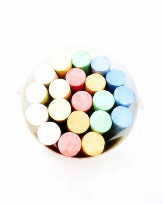 China Colorful Jumbo Calcium Sulfate Sidewalk Chalk With Bucket for sale