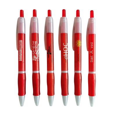 China Promotional Pen Red Color Custom Ballpoint Pen With Logo Wholesale for sale