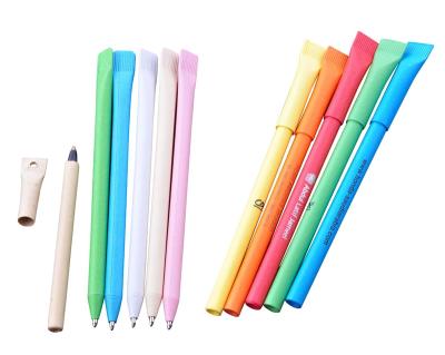 China 100% Promotional Pen Eco Friendly Customized Logo Recycled Paper Ball Pen With Rolling Paper for sale