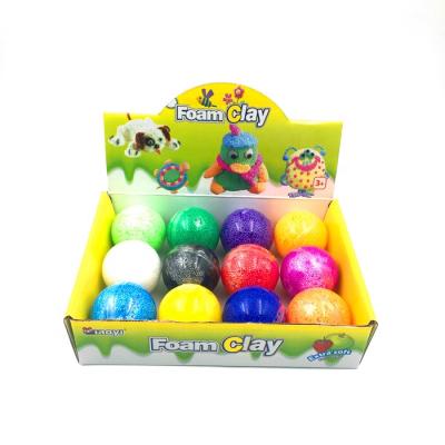 China Putty export quality snow foam clay putty toy 12pcs dough balls in display box for sale