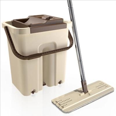 China House Squeeze Free Easy Cleaning Flat Hand Squeeze Mop And Bucket In Large Size for sale