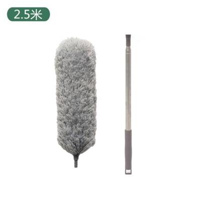 China Hot Sale 250cm Long Super Telescopic Microfiber Rag Dust Brush Cleaning Feather Cleaning Cloth for sale