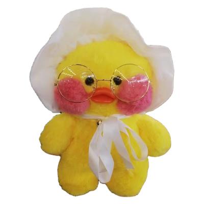 China Lalafanfan gift coffee mimi duck small duck stuffed plush toy gift yellow for sale