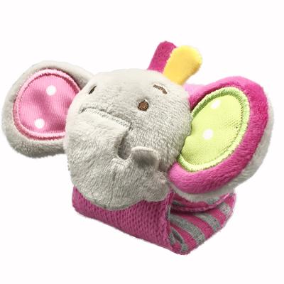 China Wrist Strap Soft Rattle Plush Baby Stuffed Toy Baby Animal Model for sale