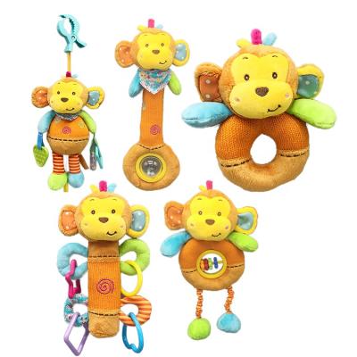 China Plush EN-71 and ASTM Test Passed Super Soft Rattle Teddy Bear Baby Toy Plush for sale