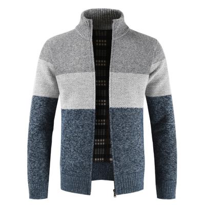 China Anti-Wrinkle Mens Sweater Custom Knitted Cardigan Sweater Multicolor Chunky Knit Jacket Full Zip Knitwear Pullover for sale