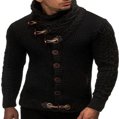 China Anti-Wrinkle Men's Thin Turtle Neck Cardigan Sweaters Plus Size Men Chunky Turtle Neck Sweater Coat for sale