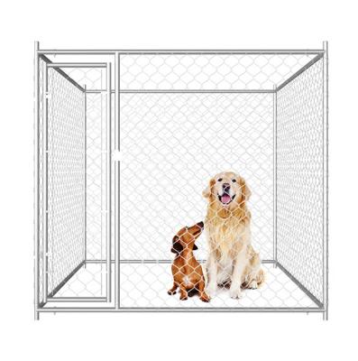 China Durable Commercial Outdoor Fence Welded Large Chain Link Dog Kennels 10x10x6 Dog Rosary Cages Metal Kennels for sale