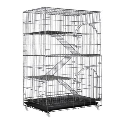 China Large Galvanized Collapsible Multi-Tier Viable Metal Cat Cage Collapsible Carriers for sale