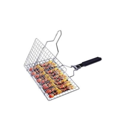 China Dustproof BBQ Basket Grill Mesh Mat Meat Vegetable Steak Picnic Party BBQ Tool Non-Stick Grilling Heat Resistant Coating for sale