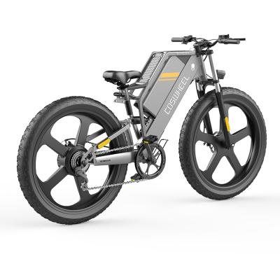 China EU USA UK warehouse 48V 7 speed COSWHEEL T26 dirt bikes tire city E bike aluminum alloy 2021 wholesale adults electric electric bicycle wholesale for sale