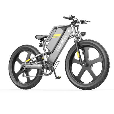 China 2021 New COSWHEEL T26 ebike tire aluminum alloy 26 inch fatbike electric fatbike mountain E-bike electric bike E-bike for sale