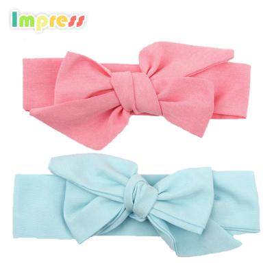 China 100% Polyester Kids Fashion Headwear Printed Cross Hair Band Printing Knot Headband for sale