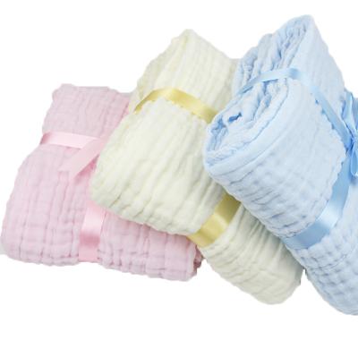 China Factory Price Plain Muslin Flame Retardant Baby Blanket 6 Layer Organic Cotton Muslin Wraps for sale