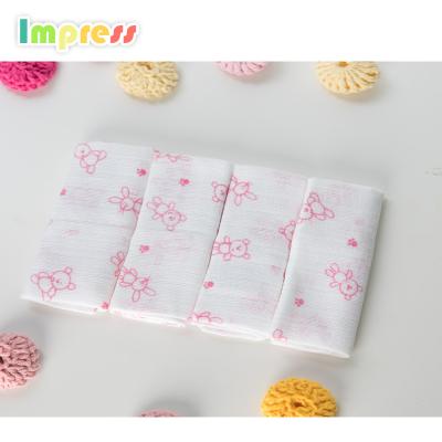 China Custom Logo Organic Cotton Baby Muslin Square Towel and Handkerchief QUICK DRY for sale