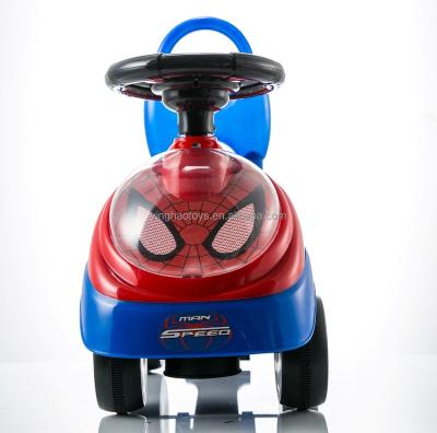 China Ride On Toy Spideman Design Ride On Car Child Push Car Baby Walker With 4 Wheels for sale