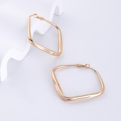 China New high quality square fine jewelry earrings 14k stainless steel gold plated earring set for women European and American style for sale