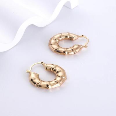 China High quality personalized stainless steel ring-shaped earrings simple and soft temperament fashion earrings for sale