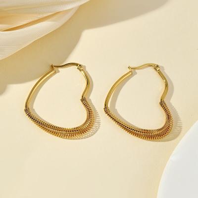 China Design Valentine's Day Fashion Xinting Fast Delivery Stainless Steel Circle Spring Earrings For Women And Girls for sale