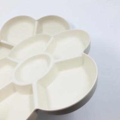 China Non-Toxic Home Biodegradable Bamboo Fiber Candy Snack Serving Tray for sale