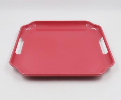 China New home hot sale design solid color restaurant dinnerware tray with handles for sale