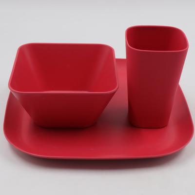 China Sustainable Biodegradable and Eco-friendly Wheat Straw Kid Dinnerware Set for sale