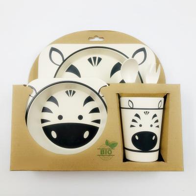 China Cheap Wheat Straw Decal Printing Wheat Straw Divided Kids Plate for sale