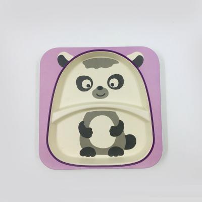 China Cheap Bamboo Fiber Decal Printing Bamboo Fiber Split Kids Plate for sale