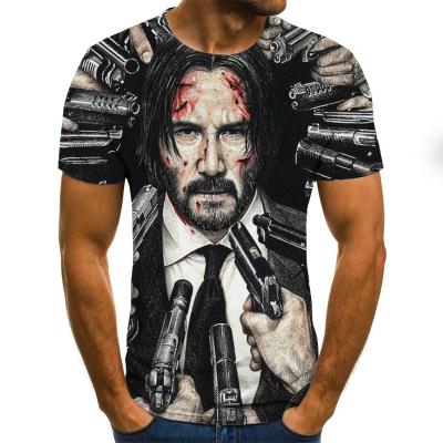 China New Selling Breathable Hot Short Sleeve Horror 3D Skull Digital Printed T Shirt For Men for sale