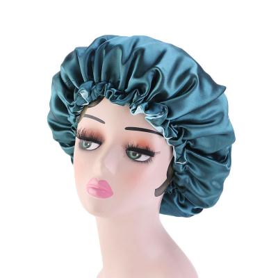 China New COMMON Women's Adjustable Home Nightcap Solid Color Double-Sided Can Use Moon Hat Dome Cap Hair Care Chemotherapy Hat The Double for sale