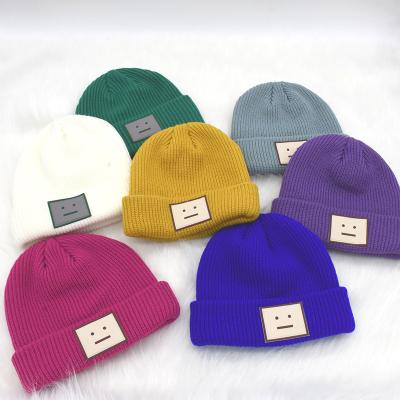 China High Quality Eco-friendly Winter Plain Dyed Beanie Hat 100% Custom Acrylic Warm Knitted Beanie for sale