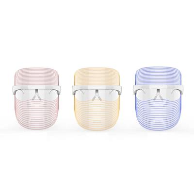 China Skin Tightening LED Light Beauty Face Mask 3 Colors SPA Infrared Light Facial Photon Therapy Treatment For Anti Wrinkle Acne Skin Rejuvenation for sale