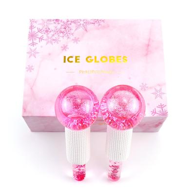 China 2Pcs/Box Crystal Ball Massager Water Wave Circles Dark Beauty Crystal Ice Hockey Roller Energy Facial Eye Ice Cream Globes Skin Care for sale