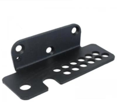 China OEM Custom Fixed Support Black Galvanized Steel Bracket for sale