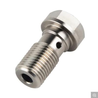 China AL High Quality CNC Machined Custom Aluminum Metric Turbo Oil Feed Banjo Bolts for sale