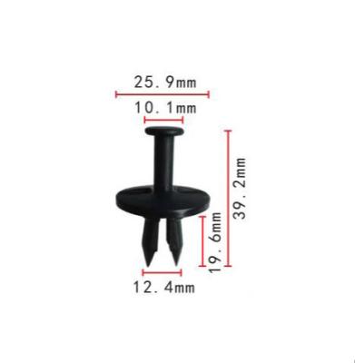 China Universal Fastener Clips Fasteners Car Auto Clips 39.2mm Black Nylon Car Body Clips for sale