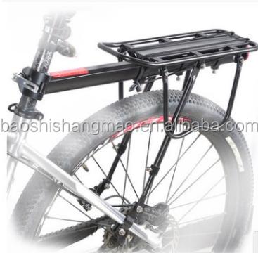 China Aluminum Alloy 54CM*14CM Black Aluminum Alloy Black Bicycle Luggage Carrier / Bike Rack /Bicycle Rear Carrier for sale