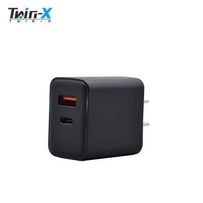 China Mobile Phone PPS Dual Port Fast Charger PD25W and QC18W USB C Charger for Android Apple Phone Wall Charger for sale