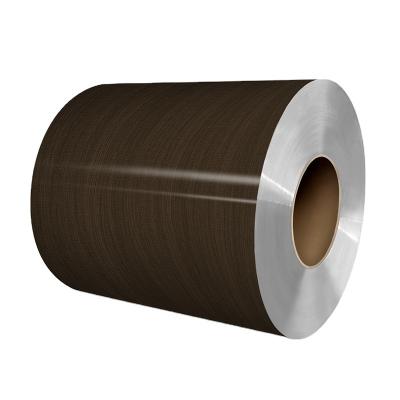 China Roofing China Wholesale 1100 1050 1060 3003 Wood Grain Color Coated Aluminum Coil for sale