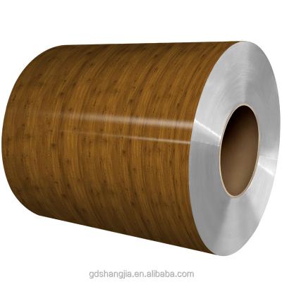 China Roofing CN High Standard Wood Grain 1000 3000 series Color Coated Aluminum Coils for Construction for sale