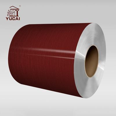 China Roofing Hot Sale Wood Grain Color Coated 1000 3000 Series aluminum roofing sheet coil for sale