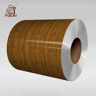 China Roofing CN Factory High Quality Wood Grain H14 H16 H18 H22 H24 H26 Color Coated Aluminum Coil for sale