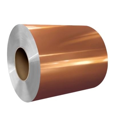 China Indoor decoration; construction; manufacturing Customized High Gloss 3003 H18 H24 0.8mm 1.2mm Golden Color Coated Color Aluminum Coil for Roofing for sale