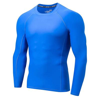 China Custom Logo Spandex/Polyester Quick Dry Compression Tops Surfing Running Shirts Long Sleeve UPF 50+ Rash Guard for sale