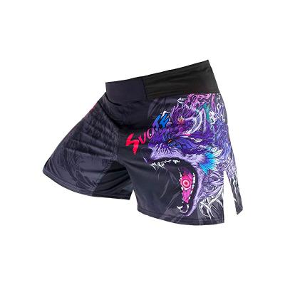 China Polyester / Cotton Customized Design Muay Thai Shorts Fight Muttahida Majlis-e-Amal Boxer Boxing Trunks Custom Muay Thai Shorts Fight for sale