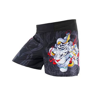 China Thai Polyester / Cotton Muttahida Majlis-e-Amal Boxing Fight Shorts Customized Pattern Sublimation Shorts for sale