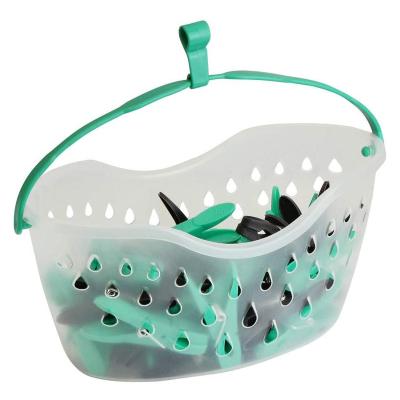 China Eclectic Hook Line Peg Plastic Basket Attachable Clothes Clothes Hanger Hook With Colored Pegs for sale