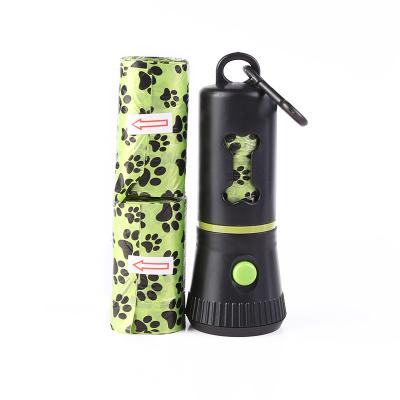 China Sustainable Multifunctional Portable Dog Poop Bag Sniffed With Led Flashlight for sale