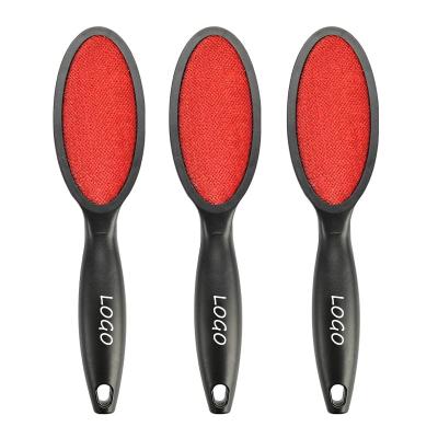 China Double Side Manual Dog Cat Hair Grooming Fur Remover Fiber Hair Removal Brush For Clothes Sofa Garment Cap for sale